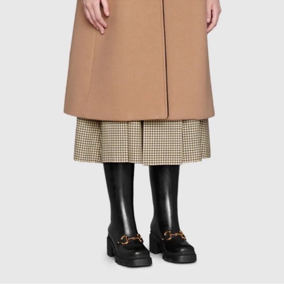 Gucci NWB Size 38 Black Gloss Rubber Insulated Horsebit Knee-High Rain Boot NWT - Picture 14 of 14